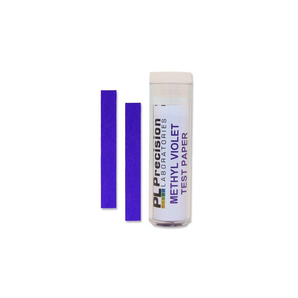 Tires indicadores paper violeta de metil P-120. Tub 100 unitats