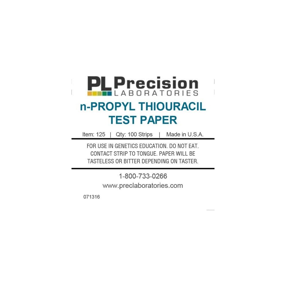 Tires reactives paper n-propiltiuracil (PROP) P-125. Tub 100 unitats
