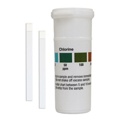 Tires reactives clor 0-25-50-100-200 ppm CHL-200. Tub 100 unitats