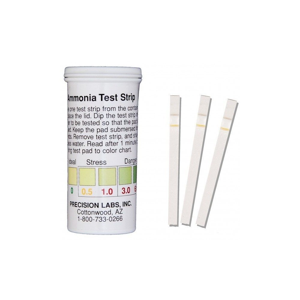 Tires reactives amoníac 0-0'5-1-3-6 ppm AMM-6. Tub 25 unitats