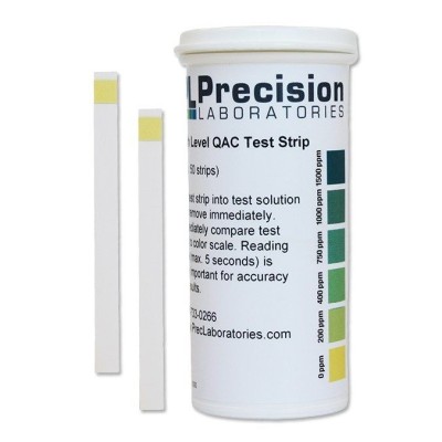 Tiras reactivas QAC 0-200-400-750-1000-1500 ppm QAC-1500. Tubo 100 unidades