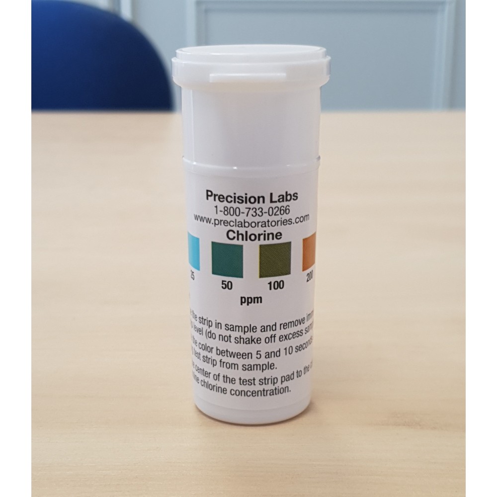 Tires reactives clor 0-0'5-1-3-5 ppm CHL-05. Tub 50 unitats