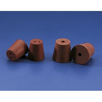 Tap cònic goma vermella 1 forat BMH-044. Mides 26x19x28 mm