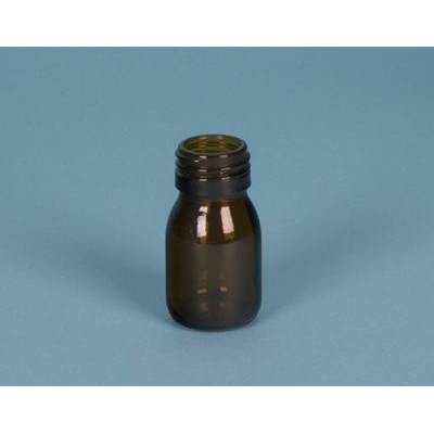 Flascó vidre topazi amb tap rosca. Capacitat 60 ml