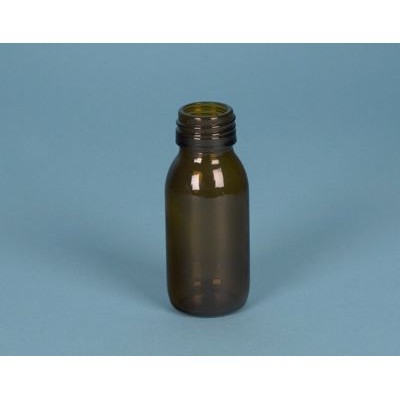 Flascó vidre topazi amb tap rosca D-28. Capacitat 125 ml