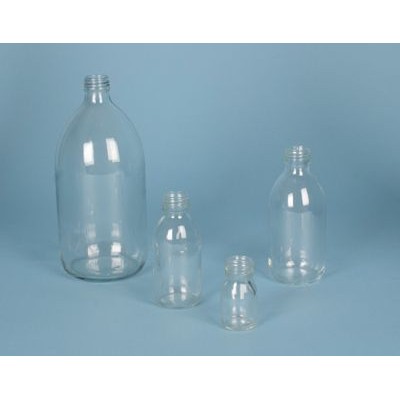 Flascó vidre incolor amb tap rosca D-28. Capacitat 250 ml