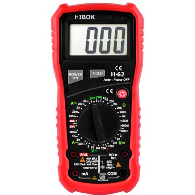 Multímetre digital Hibok-84. VCA-VCC-ACA-ACC-OHM-hFE