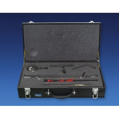 Equip química destil·lació simple esmerilat 29/32. Maleta 5 peces