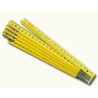 Metre plegable fusta groc 5 seccions. Longitud 1 metre