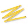 Metre plegable fusta groc 5 seccions. Longitud 1 metre