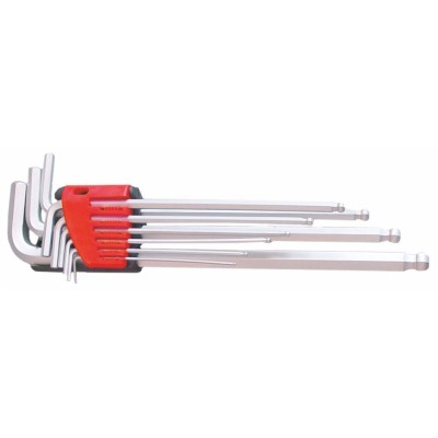 Llaves fijas allen cromvanadi. Juego 8 piezas 2 a 10 mm