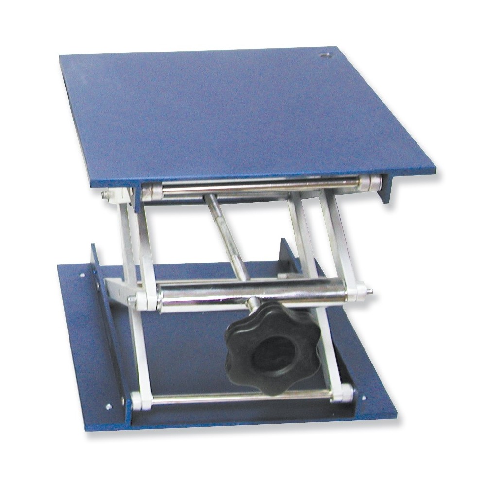 Suport elevador alumini 40 a 140 mm. Plataforma 100x100 mm