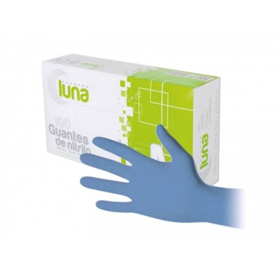 Guants examen nitril talla 6-7 petits. Capsa 100 unitats