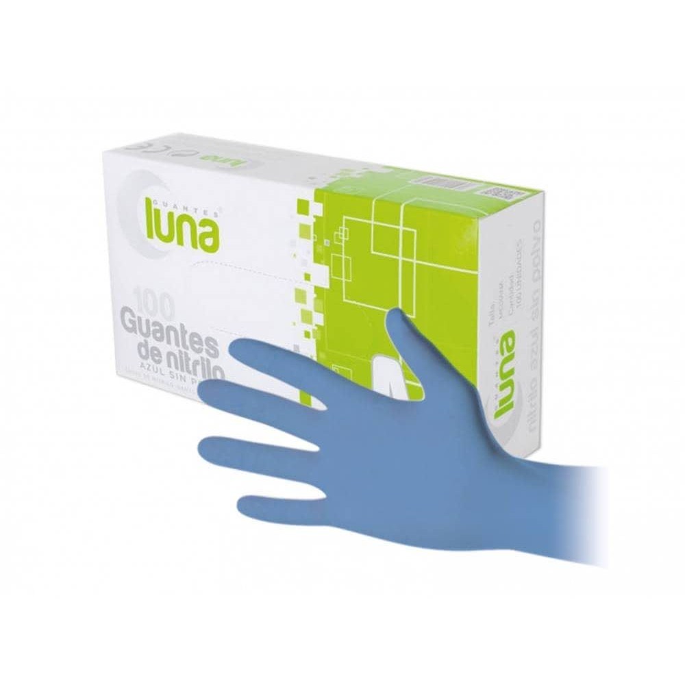 Guants examen nitril talla 6-7 petits. Capsa 100 unitats