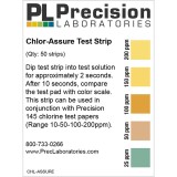 Tires reactives clor 0-0'5-1-3-5 ppm CHL-05. Tub 50 unitats