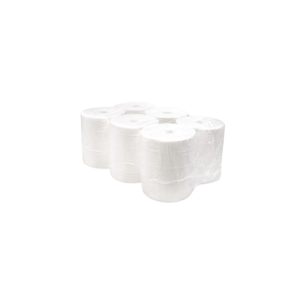Bobinas secamanos celulosa pura 2 capas. Paquete 6x130 metros