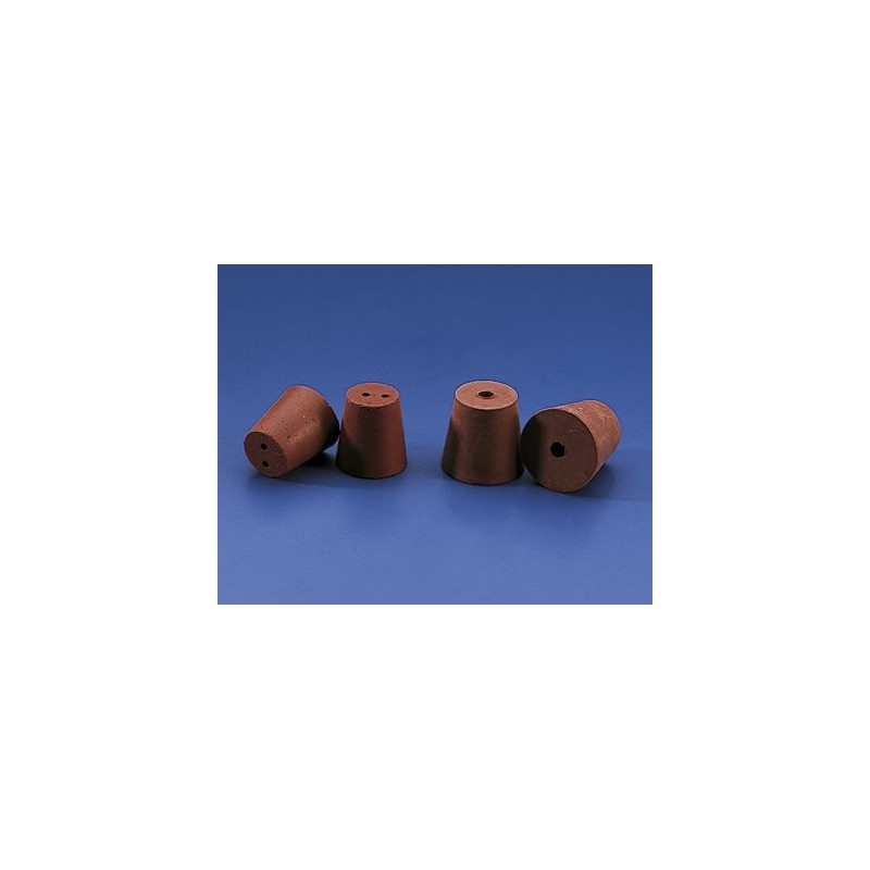 Tap goma gris 1 preforat Ver-13P. Mides 13x9x20 mm
