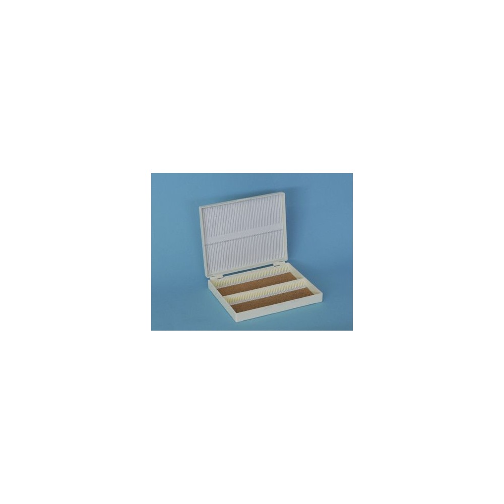 Caja guardar portaobjetos plástico BPG-011. Capacidad 100 piezas