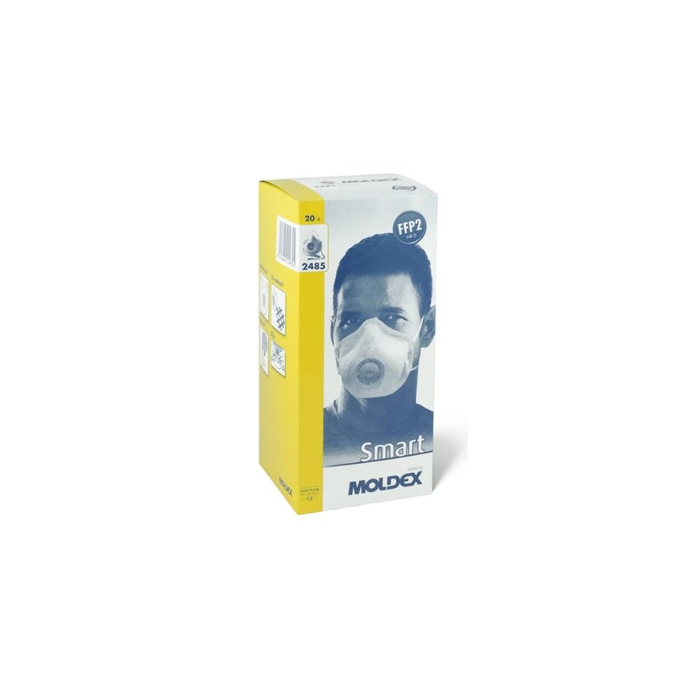 Mascarillas autofiltrantes FFP2 con válvula Moldex 2485. Caja 20 unidades