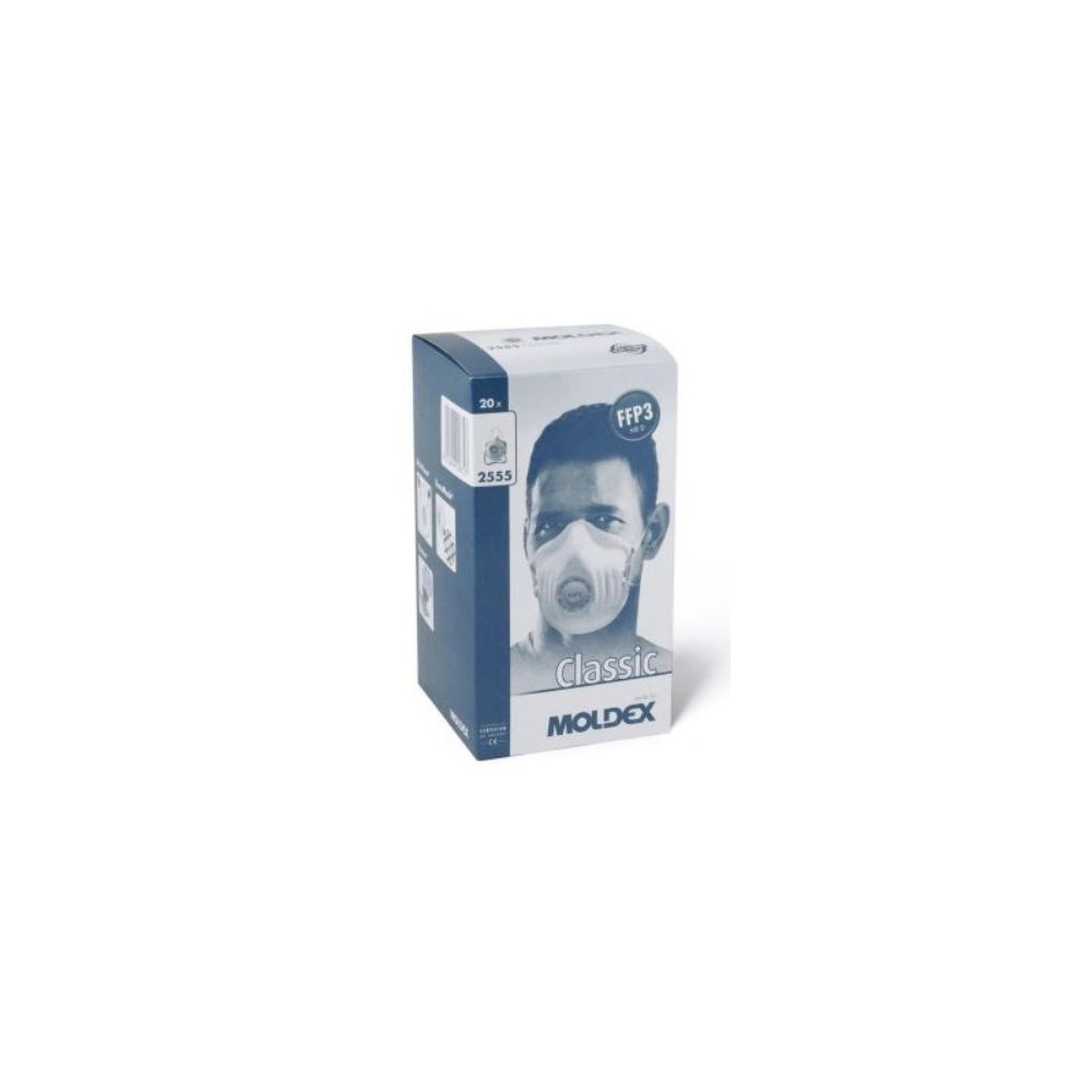 Mascarillas autofiltrantes FFP3 con válvula Moldex 2555. Caja 20 unidades