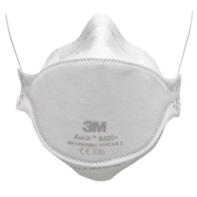 Mascarillas autofiltrantes FFP2 sin válvula 3M 9320+. Pack 20 unidades