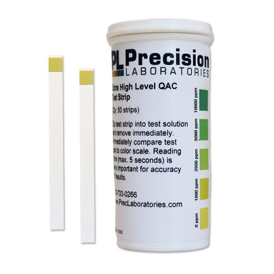 Tiras reactivas QAC 0-1000-2500-5000-10000 ppm QAC-10000. Tubo 50 unidades