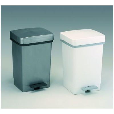 Cubo basura plástico 28 litros. Tapa y pedal 330x290x490 mm