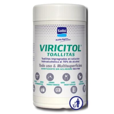 Toallitas hidroalcohólicas Ipsosol. Bote 80 unidades