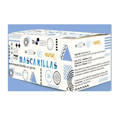 Mascarillas quirúrgicas infantiles polipropileno 3 capas. Caja 50 unidades