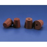 Perforated rubber plugs